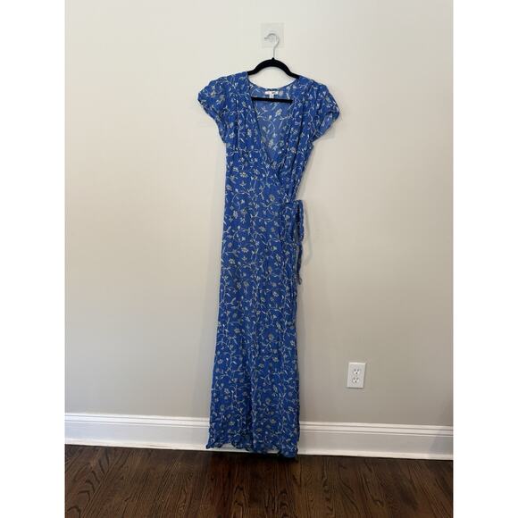 Amuse Society Revolve Summer Safari Maxi Dress Blue Coast Floral Cocktail S - Picture 3 of 10